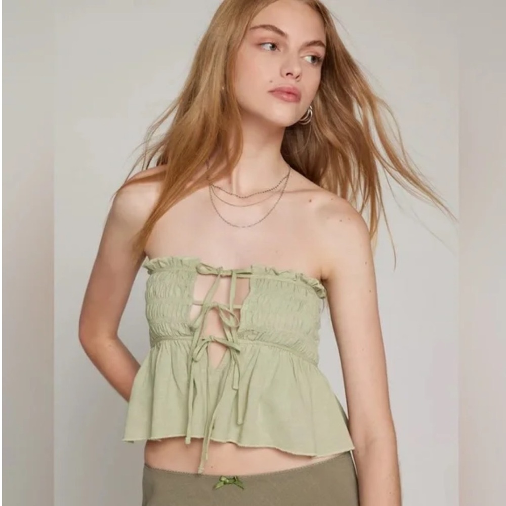 UO Kimchi Blue Tara Babydoll Tube Top